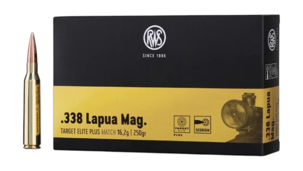RWS .338 Lapua Magnum. Target Elite Plus 300grs.