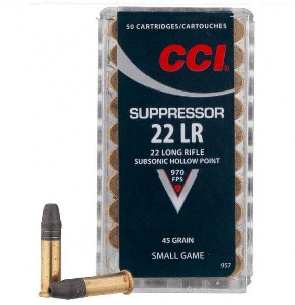 CCI .22lr 45grs. Subsonic Hollow Point